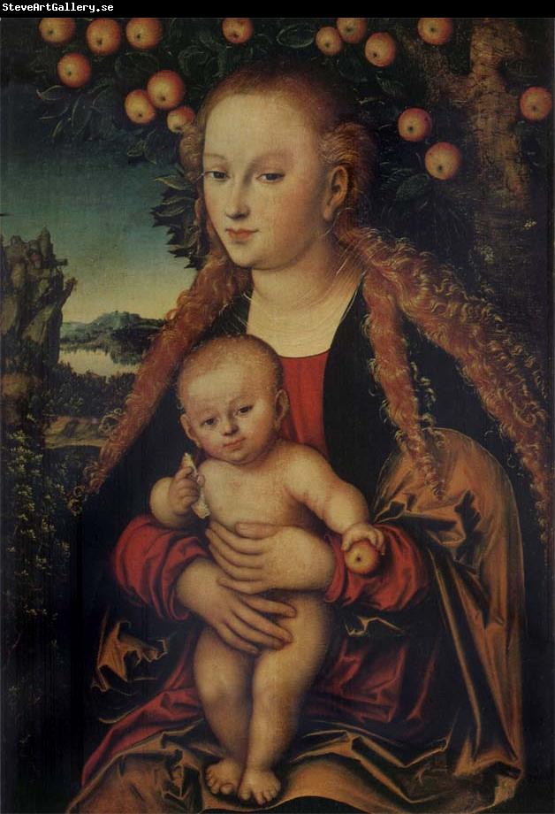 Lucas Cranach the Elder THe Virgin and Child under the Apple-tree